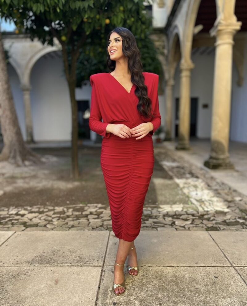 Vestido Bertina Rojo - Imagen 3