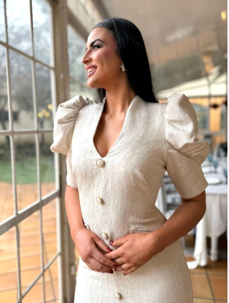 Vestido Yari Crema - Imagen 6