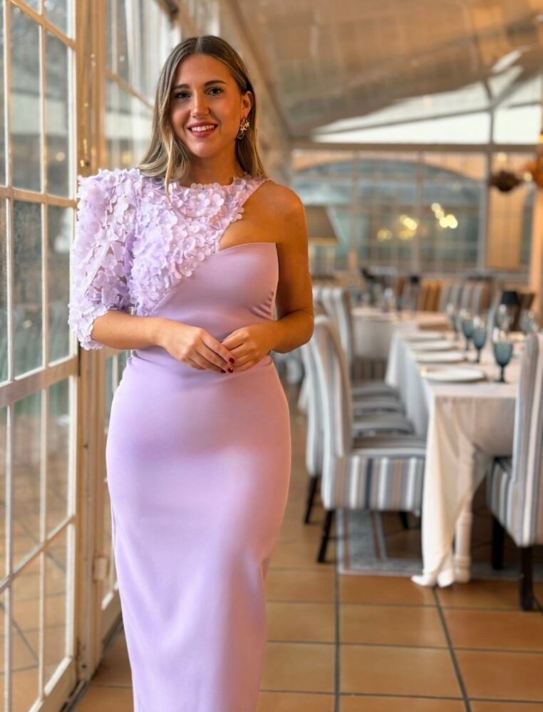 Vestido Asimétrico Lila - Imagen 5