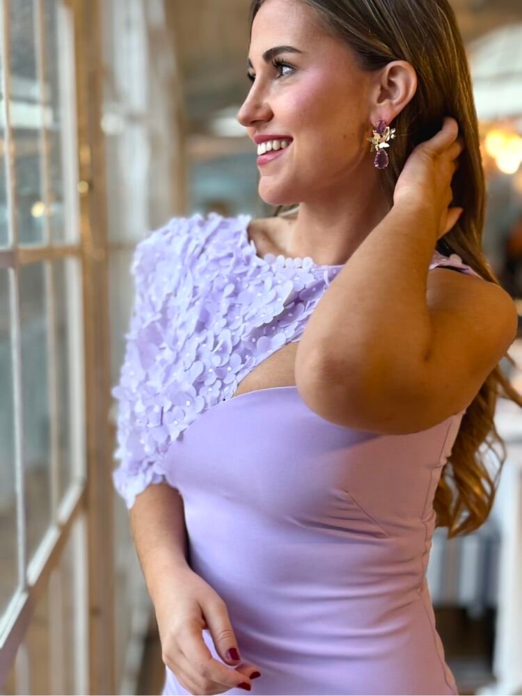 Vestido Asimétrico Lila - Imagen 4