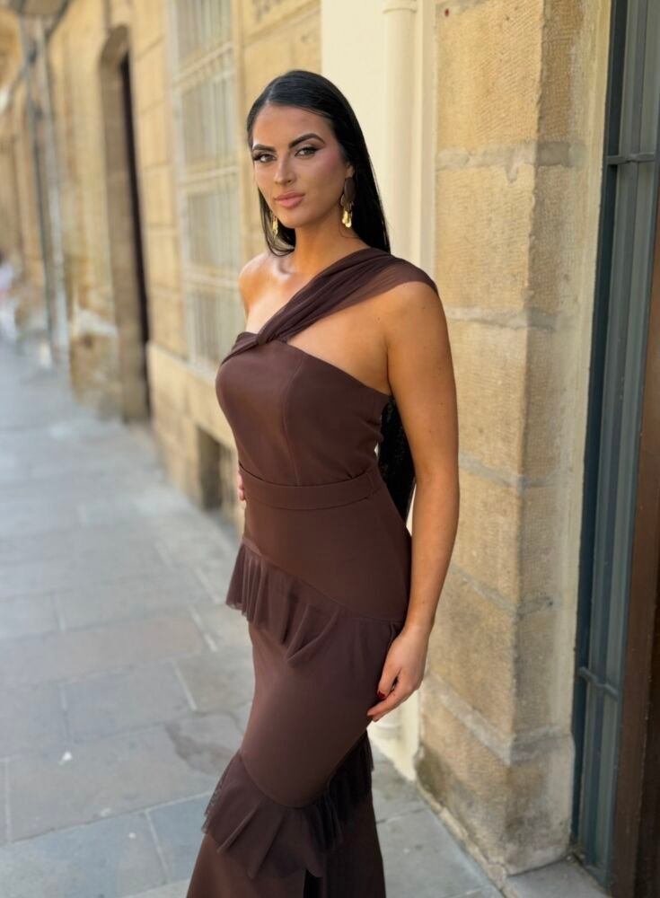 Vestido Bellagio Marrón - Imagen 4