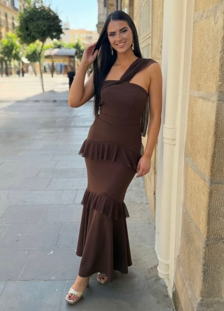 Vestido Bellagio Marrón - Imagen 3