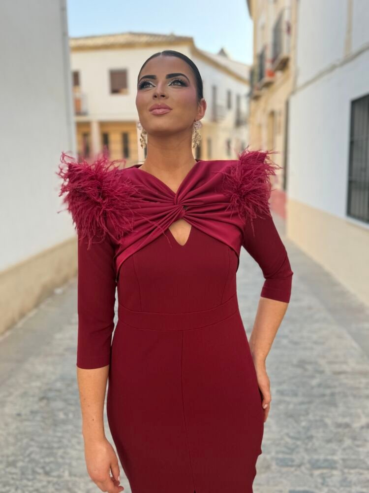 Vestido Soraya Burdeos - Imagen 6