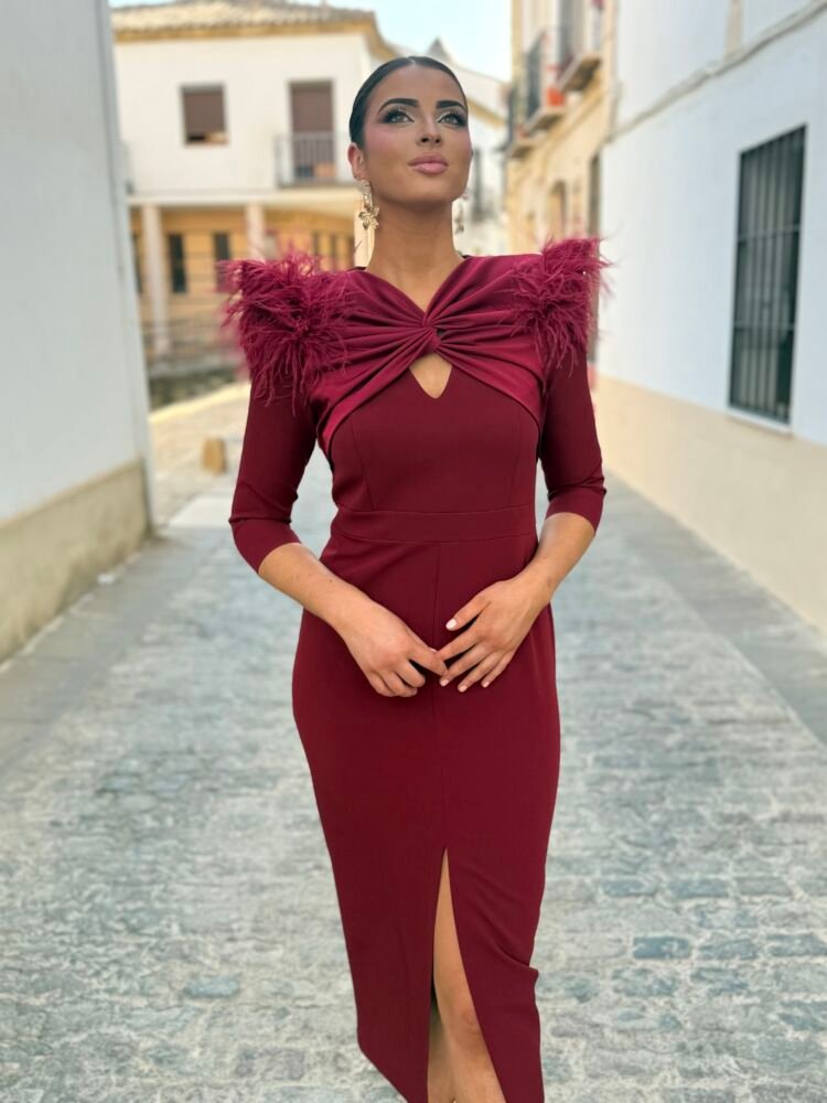Vestido Soraya Burdeos - Imagen 7