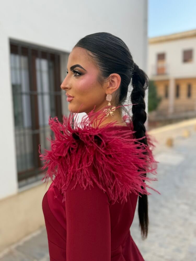 Vestido Soraya Burdeos - Imagen 3