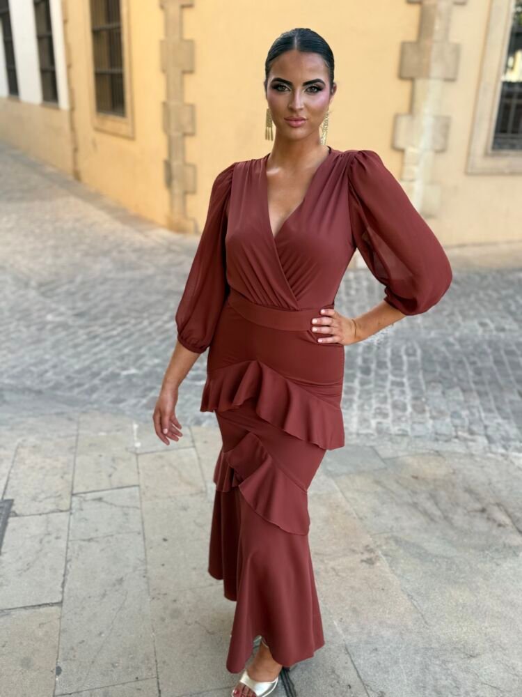 Vestido Siles Marrón