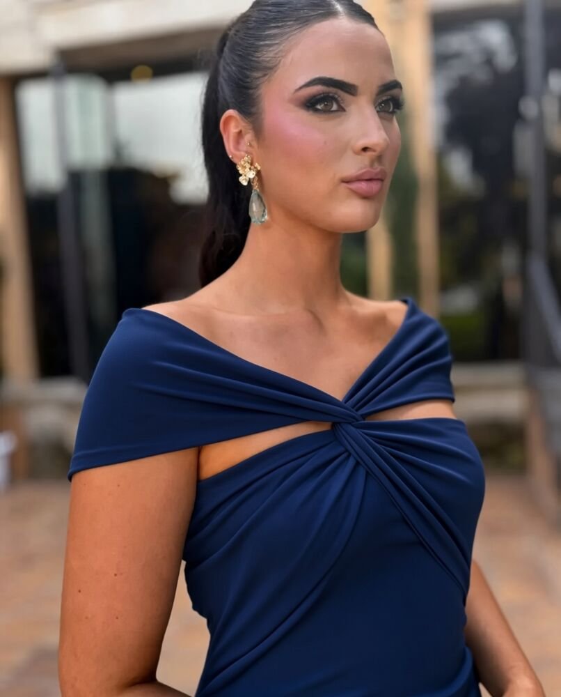 Vestido Aurora Azul Marino