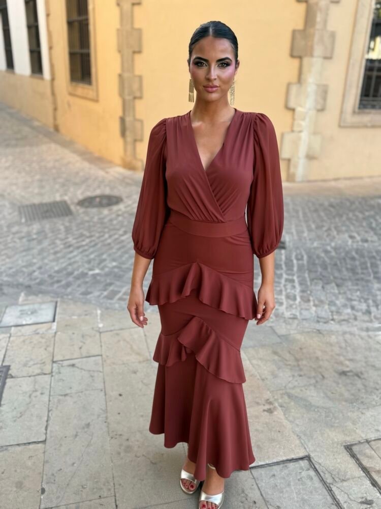 Vestido Siles Marrón - Imagen 3