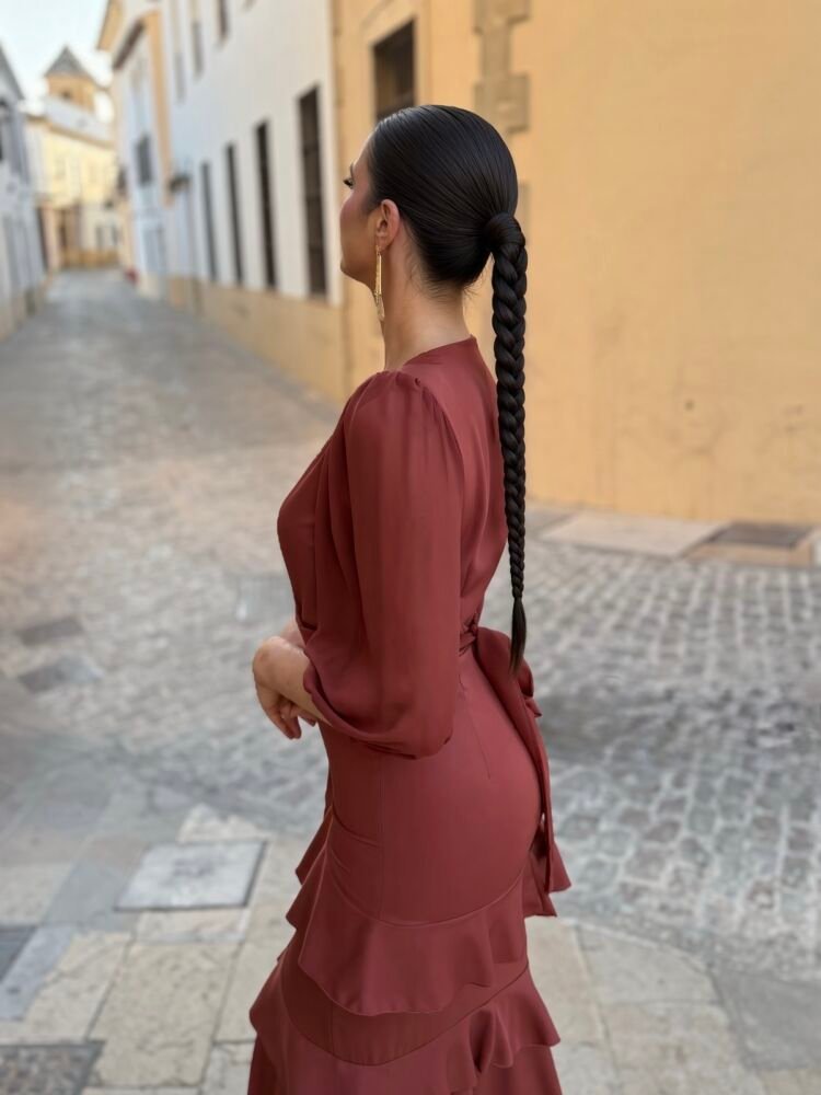 Vestido Siles Marrón - Imagen 4