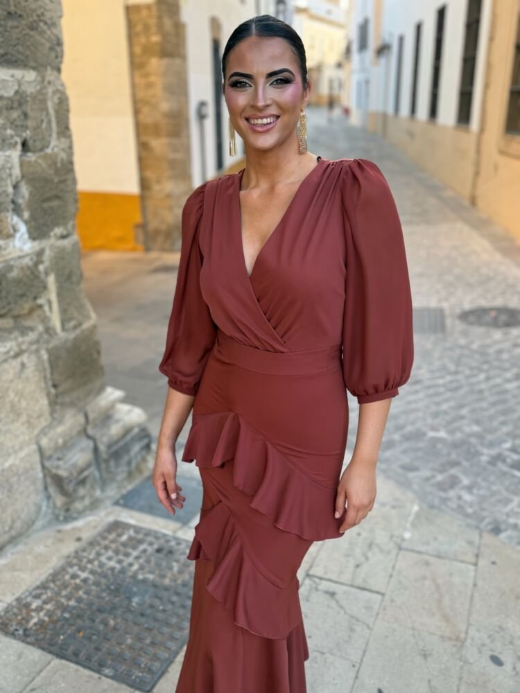 Vestido Siles Marrón - Imagen 7